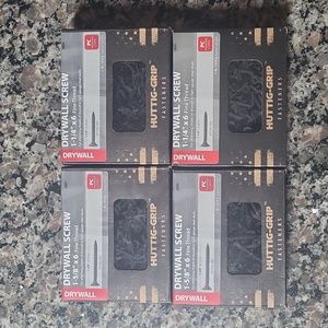 Huttig-Grip drywall screws nails lot of 4 size 1-5/8 x 6 & 1-1/4 x 6 fine thread